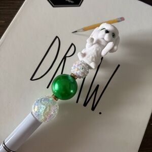 Puppy in my Pocket: Carmella maltipoo dog handmade pen